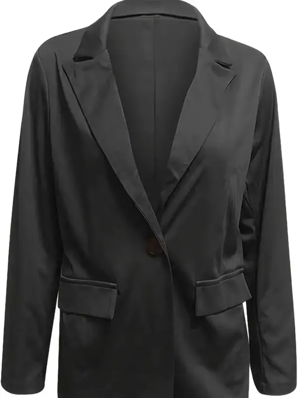 Lapel slim cardigan blazer - Image 2