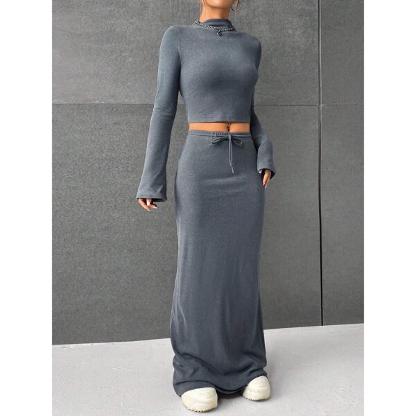 women’s elastic waist skirt suit