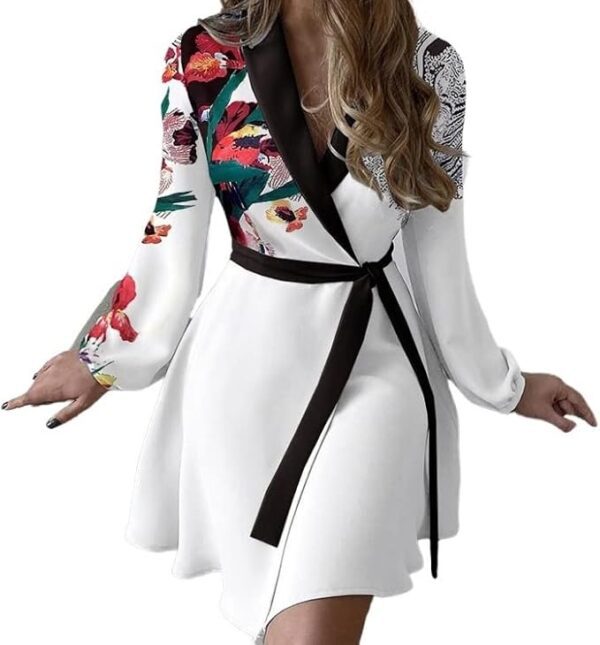 Women's Color Block Bow Dress