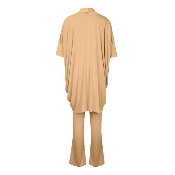 Ladies V-neck half-sleeve two-piece suit - Image 2