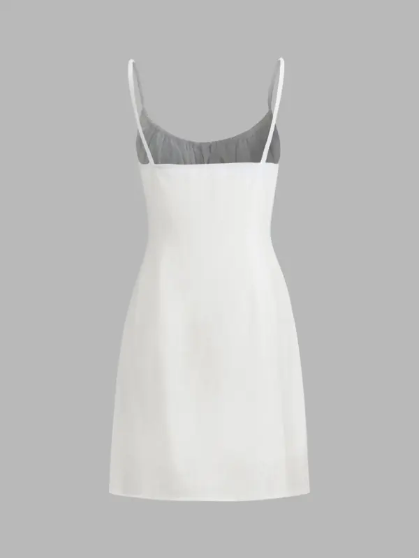 Darling Linen Plain Mini Dress - Image 3