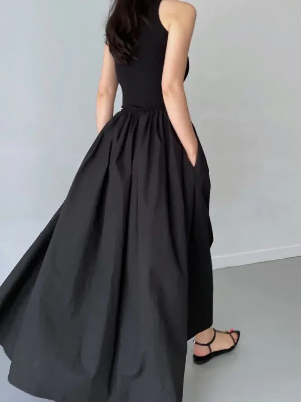 Leisure Crew Neck Long Dress - Image 3
