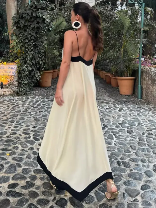 Sicily Old Money Aesthetics Slip Long Dress - Image 3