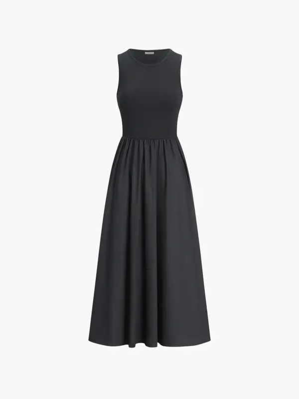 Leisure Crew Neck Long Dress - Image 5