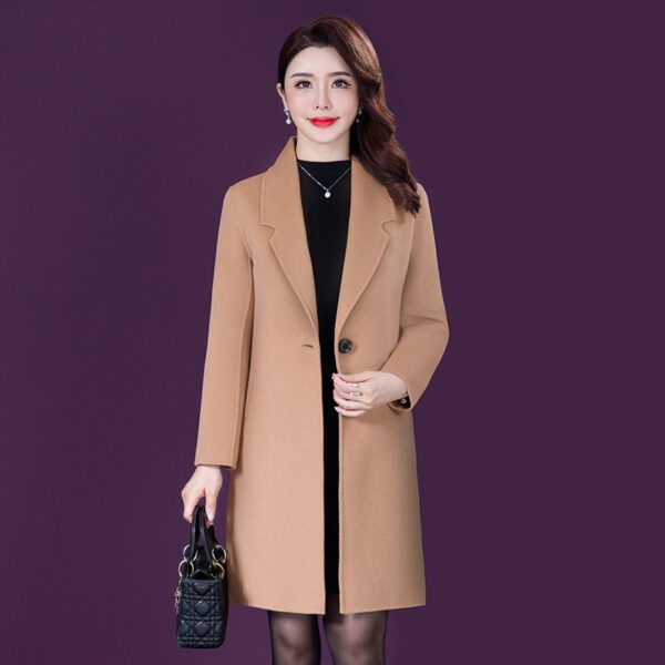 the feminine woolen coat - Image 3