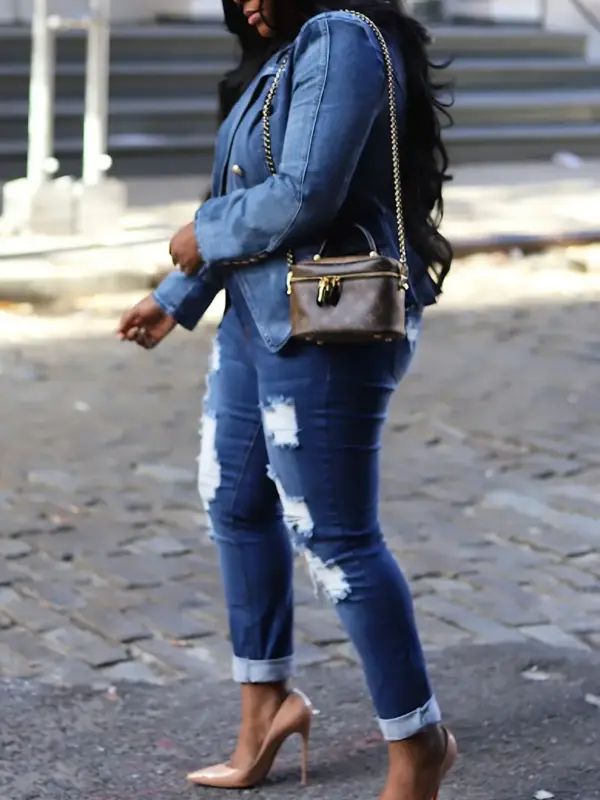 ripped stretch skinny jeans - Image 3