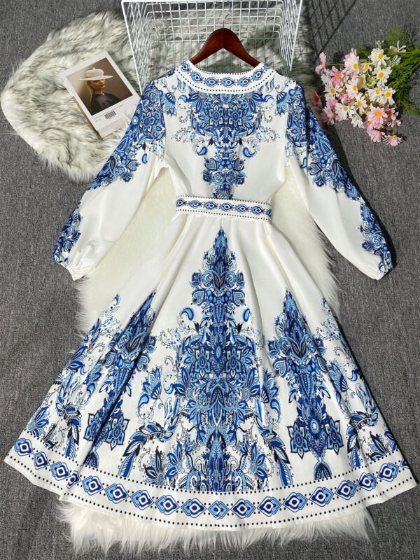 Boho style balloon sleeve dress - Image 2