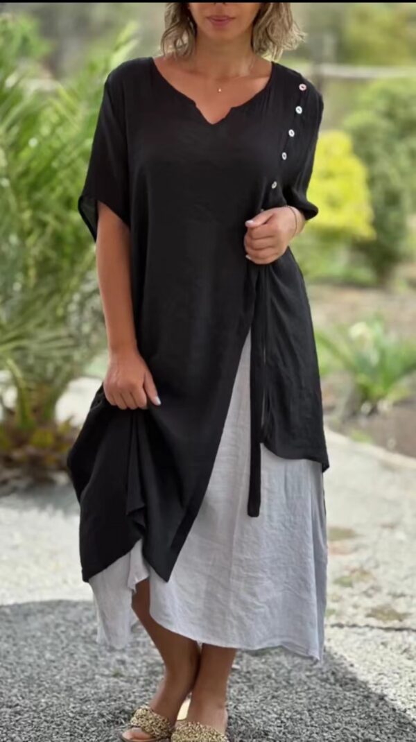 European and American women's asymmetrical dress