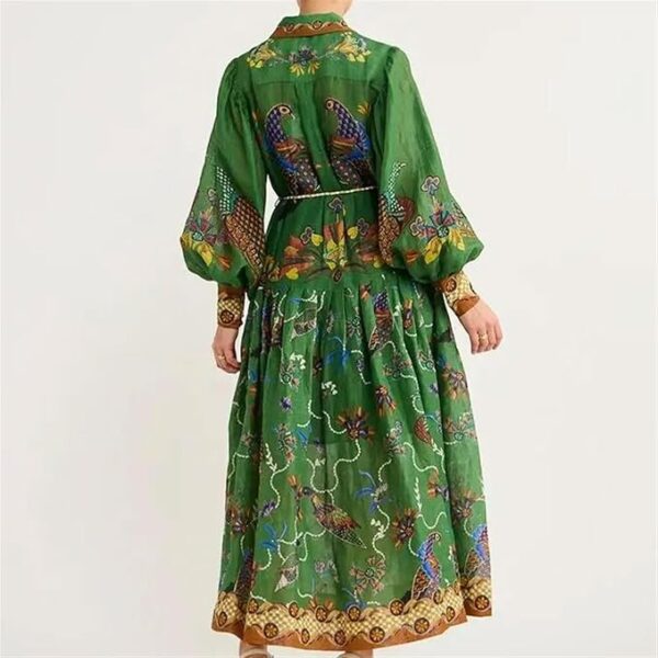 Women's long-sleeved floral beach dress - Image 5