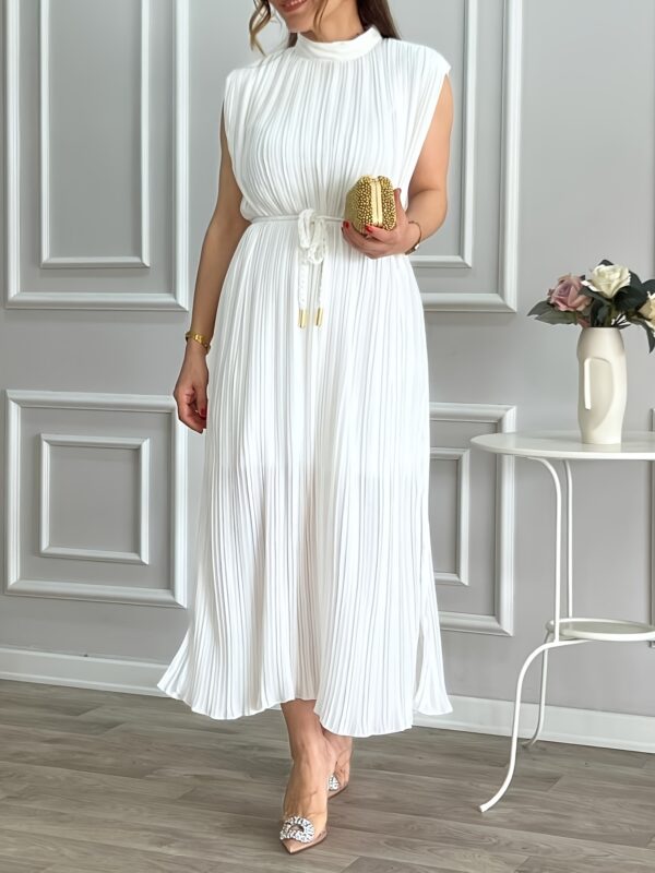 Women's Elegant Pleated Waist Dress