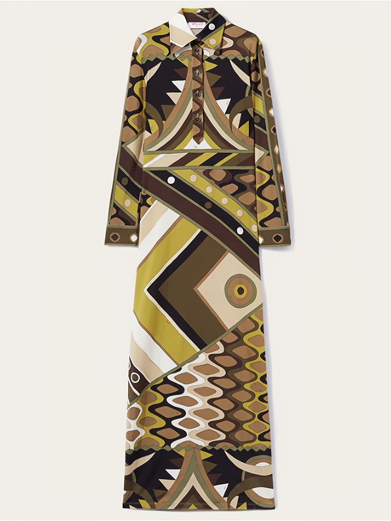 New Style Print Long Sleeve Ribbed Holiday Style Dress - Image 2